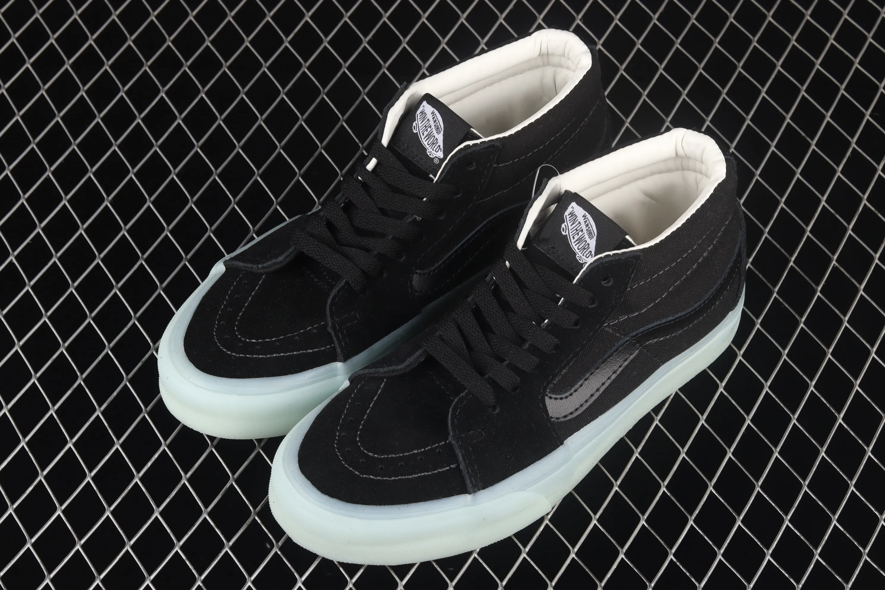All categories Vans Vans series Vans Mid Vans China Vans Sk8-Mid official new cool transparent glass glue black Chinese sneakers VN0A3WM3ABC